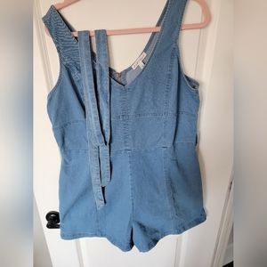 Soft jean material romper